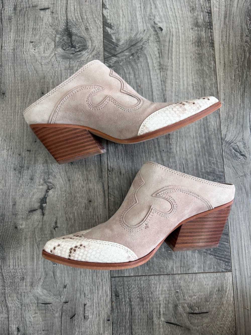Dolce Vita Lars Leather Mule in Dune Suede Western Size 9.5 - Picture 5 of 12